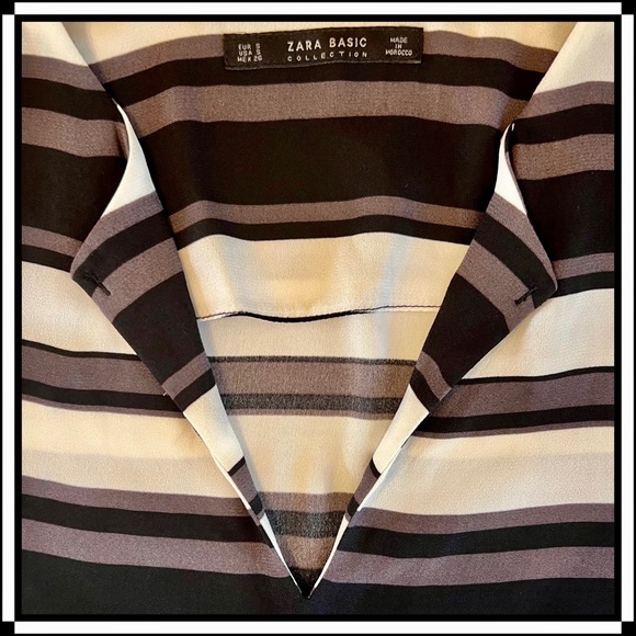 ZARA Striped Blouse (NWT) - Picture 4 of 8